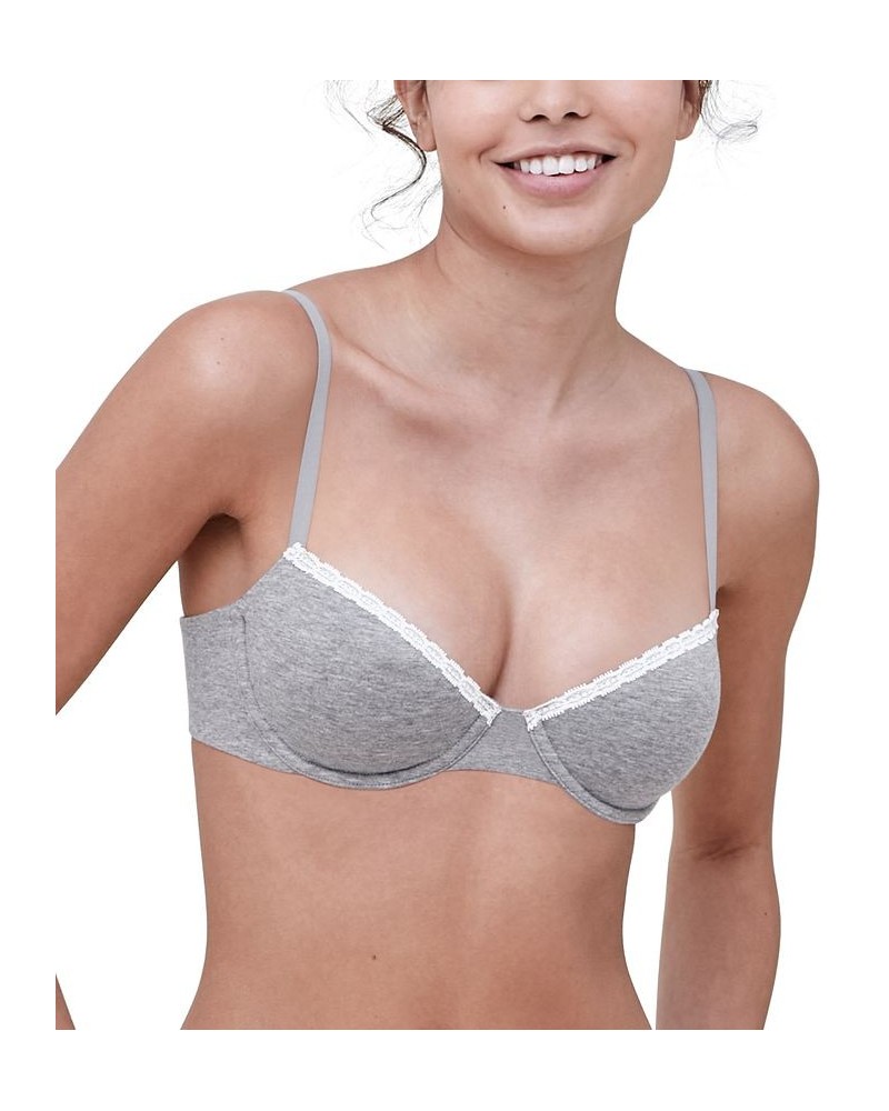 Women's Adorned Underwire Bra 324211 Heather Grey/ivory $30.08 Bras