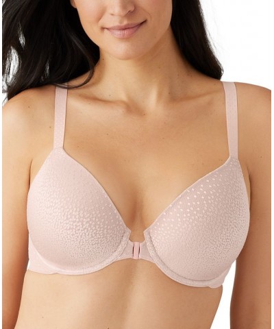 Women's Back Appeal Front Close Contour T-Shirt Bra 853403 Pink $44.52 Bras