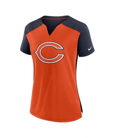 Women's Orange Navy Chicago Bears Impact Exceed Performance Notch Neck T-shirt Orange, Navy $26.09 Tops