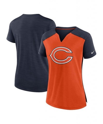 Women's Orange Navy Chicago Bears Impact Exceed Performance Notch Neck T-shirt Orange, Navy $26.09 Tops