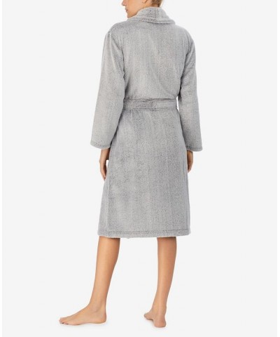 Women's Shawl Collar Long Robe Gray $39.56 Sleepwear