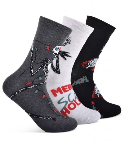 3-Pk. Merry Scary Crew Socks Charcoal Heather, Ivory, Black $15.00 Socks