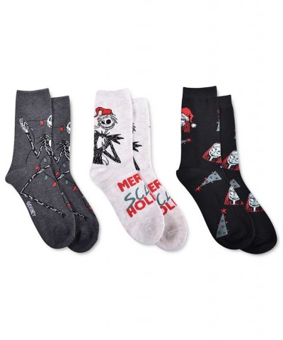 3-Pk. Merry Scary Crew Socks Charcoal Heather, Ivory, Black $15.00 Socks