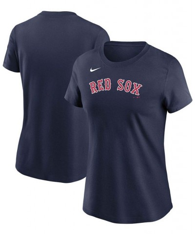 Women's Navy Boston Red Sox Wordmark T-shirt Navy $22.50 Tops