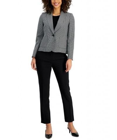 Women's Slim-Leg Pantsuit Regular & Petite Sizes Black/white $42.90 Suits