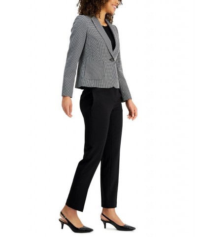 Women's Slim-Leg Pantsuit Regular & Petite Sizes Black/white $42.90 Suits