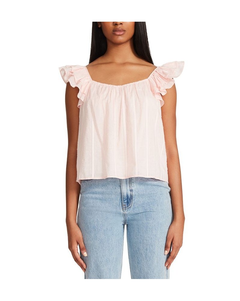 Women's Head Over Heels Cotton Top Pink $16.51 Tops