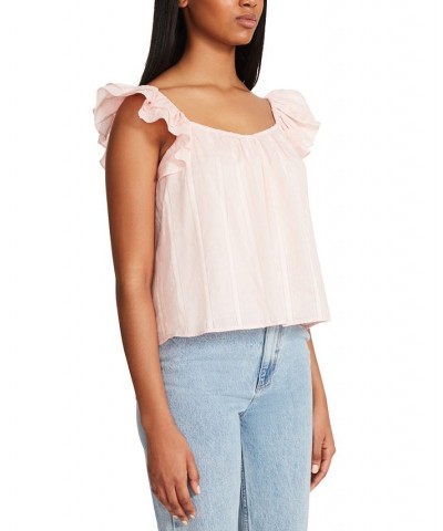 Women's Head Over Heels Cotton Top Pink $16.51 Tops