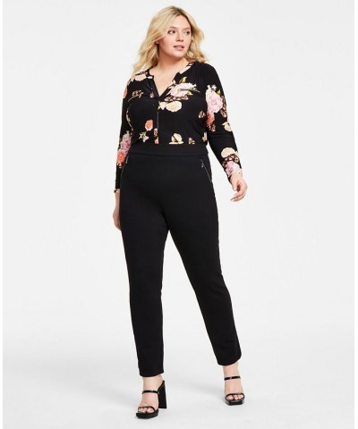 Plus Size High Rise Pull-On Straight-Leg Pants Deep Black $29.85 Pants