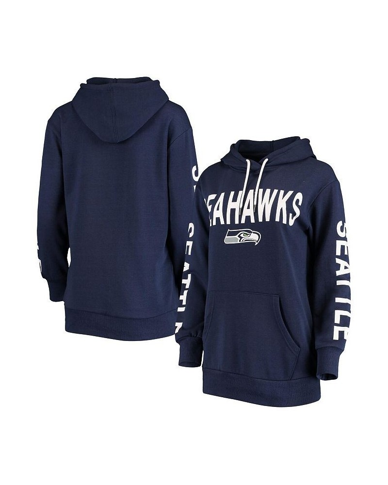 Women's College Navy Seattle Seahawks Extra Point Pullover Hoodie Navy $26.84 Sweatshirts