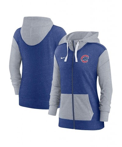 Women's Royal Chicago Cubs Full-Zip Hoodie Royal $37.80 Sweatshirts