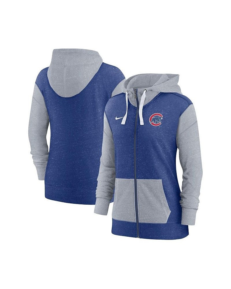 Women's Royal Chicago Cubs Full-Zip Hoodie Royal $37.80 Sweatshirts