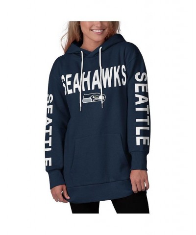 Women's College Navy Seattle Seahawks Extra Point Pullover Hoodie Navy $26.84 Sweatshirts