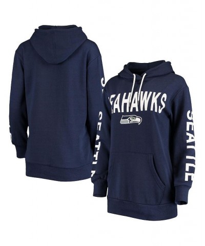 Women's College Navy Seattle Seahawks Extra Point Pullover Hoodie Navy $26.84 Sweatshirts