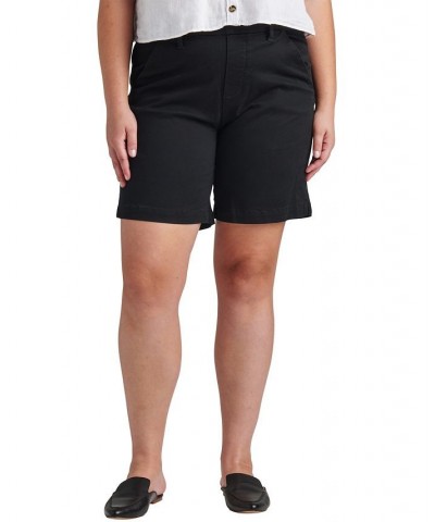 Plus Size Maddie Mid Rise Shorts Black $19.50 Shorts