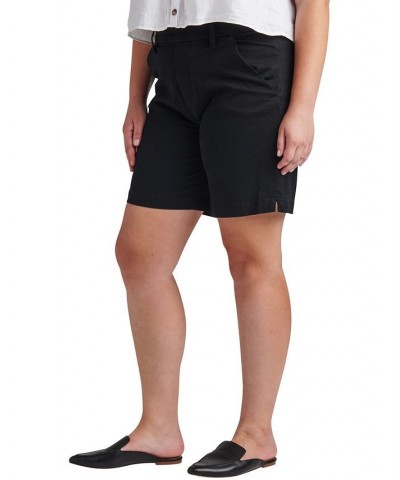 Plus Size Maddie Mid Rise Shorts Black $19.50 Shorts