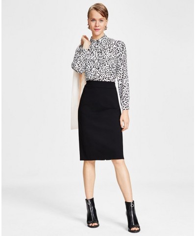 Women's Pull-On Pencil Skirt Black $26.45 Skirts