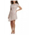 Women's Sequined Ruffled A-Line Dress Blush $72.80 Dresses