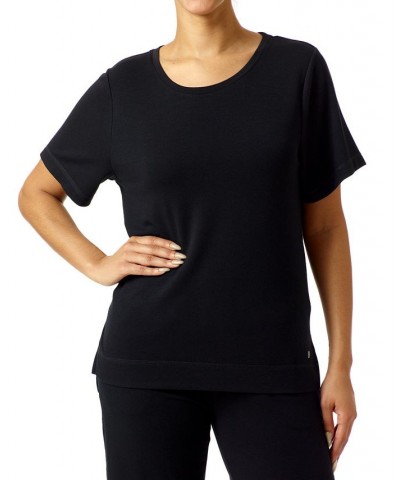 Women's Plus-Size Short Sleeve Lounge Tee Black $19.20 Sleepwear