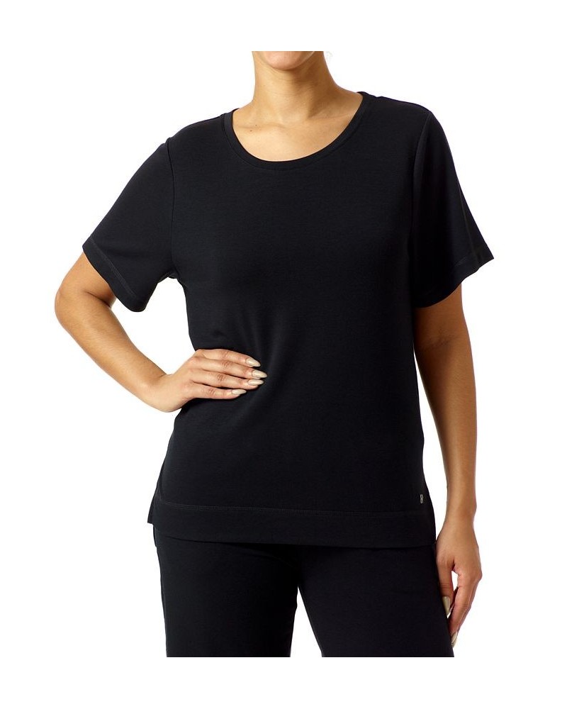 Women's Plus-Size Short Sleeve Lounge Tee Black $19.20 Sleepwear