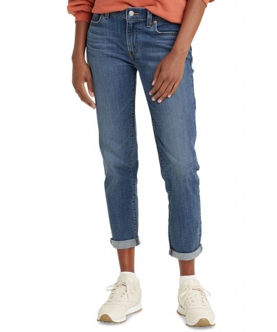 Women's Boyfriend Tapered-Leg Jeans Lapis Gem $29.99 Jeans