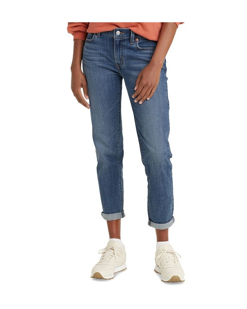 Women's Boyfriend Tapered-Leg Jeans Lapis Gem $29.99 Jeans