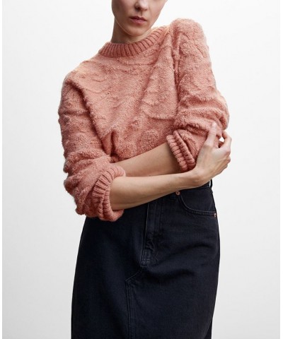 Women's Jacquard Knitted Sweater Pink $41.40 Sweaters