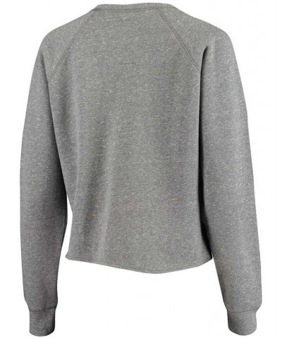 Women's Heathered Gray Clemson Tigers Sawyer Knobi Cropped Raglan Pullover Sweatshirt Heathered Gray $29.90 Sweatshirts