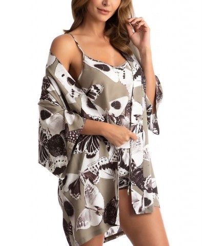 Women's Rochelle Printed Cami & Tap Set Olive $17.50 Sleepwear