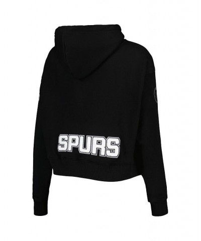 Women's Black San Antonio Spurs Classic Fleece Cropped Pullover Hoodie Black $45.04 Sweatshirts