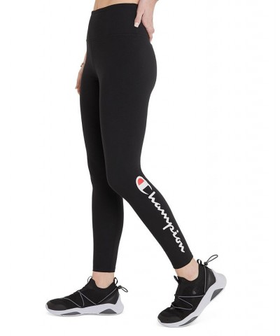 Women's 7/8 Logo Authentic Leggings Black $18.49 Pants