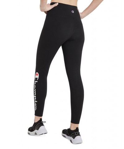 Women's 7/8 Logo Authentic Leggings Black $18.49 Pants