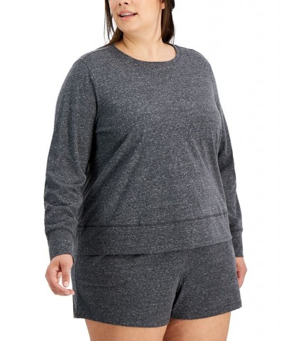 Plus Size Retro Recycled Long-Sleeve Top Charcoal Heather $12.44 Tops