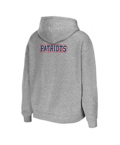 Women's Heather Gray New England Patriots Plus Size Full-Zip Hoodie Gray $51.29 Sweatshirts