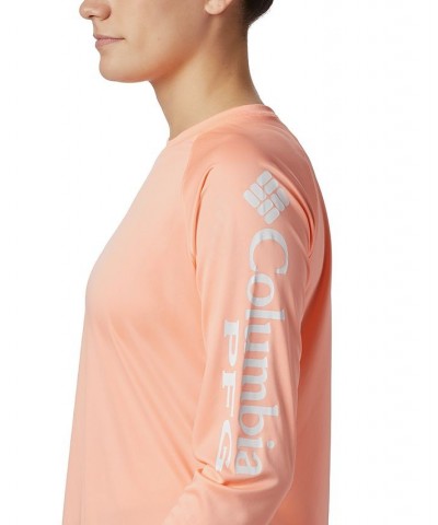 Women's PFG Tidal Tee II Omni-Shade™ T-Shirt Tiki Pink, White Logo $29.00 Tops