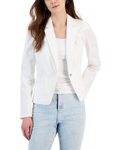 Women's Puff-Sleeve Blazer White $28.59 Jackets