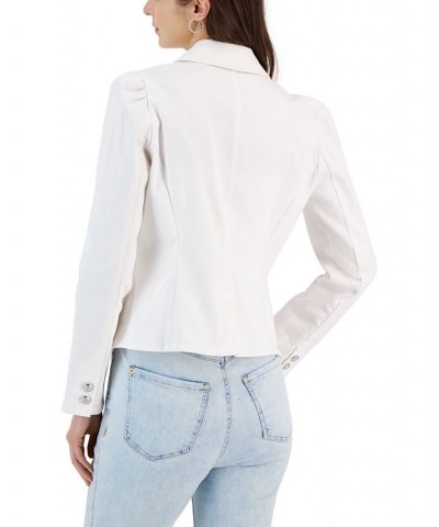 Women's Puff-Sleeve Blazer White $28.59 Jackets