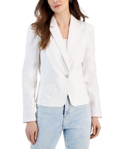 Women's Puff-Sleeve Blazer White $28.59 Jackets