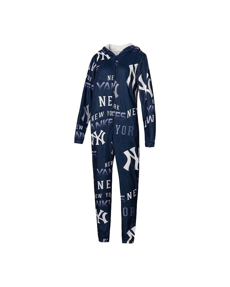 Women's Navy New York Yankees Windfall Union Full-Zip Pajama Suit Navy $32.90 Pajama