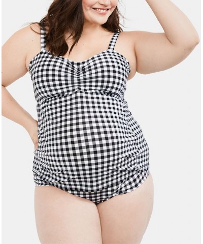 Beach Bump™ Plus Size Ruched Maternity UPF 50+ Tankini Swimsuit Multi $28.38 Swimsuits