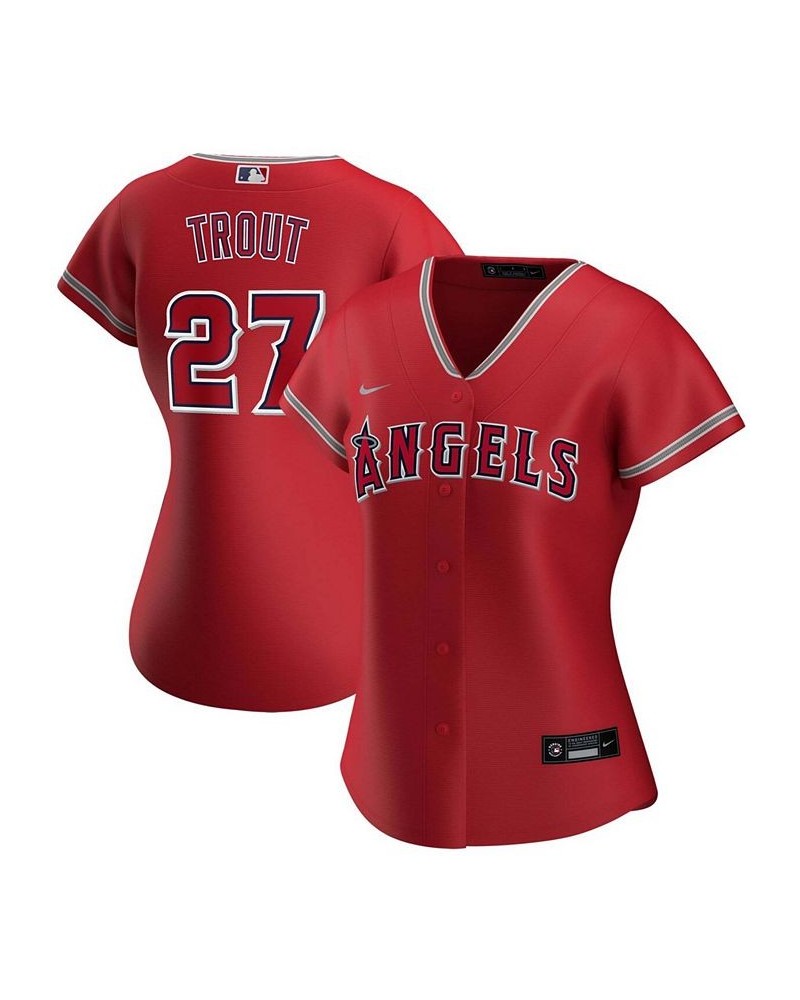 Women's Mike Trout Red Los Angeles Angels Alternate Replica Player Jersey Red $62.35 Jersey