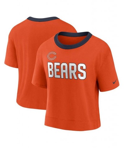 Women's Orange Chicago Bears High Hip Fashion Cropped Top Orange $20.70 Tops