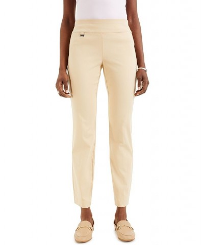 Petite Tummy-Control Pull-On Skinny Pants Petite & Petite Short Cream Beige $19.59 Pants