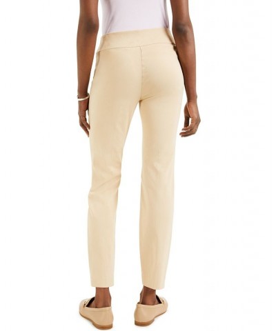 Petite Tummy-Control Pull-On Skinny Pants Petite & Petite Short Cream Beige $19.59 Pants