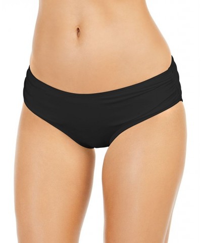 Shirred Bikini Bottoms Black $26.24 Swimsuits