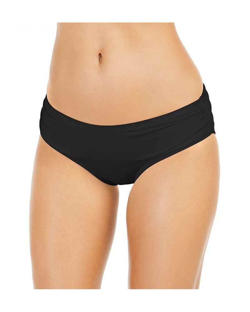 Shirred Bikini Bottoms Black $26.24 Swimsuits