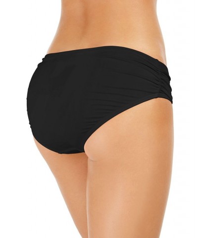 Shirred Bikini Bottoms Black $26.24 Swimsuits