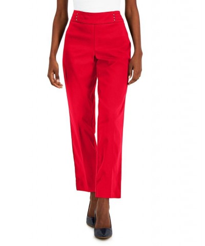 Studded Pull-On Pants Petite & Petite Short Red $14.78 Pants