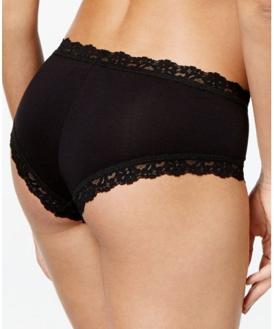 Organic Cotton Low-Rise Lace-Trim Boyshort 891281 Tan/Beige $13.68 Panty