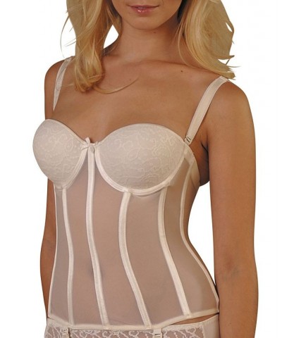 Women's Sheer Lace Cups Torsolette Lingerie Ivory/Cream $31.00 Lingerie